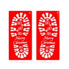 Karácsonyi dekoráció - lábnyom sablon szett - műanyag - 30,5 x 14 cm - 4 db / csomag