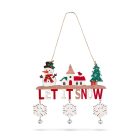 Karácsonyi dekoráció - akasztható - fa - csengettyűvel - 23 x 20 cm - 2 féle