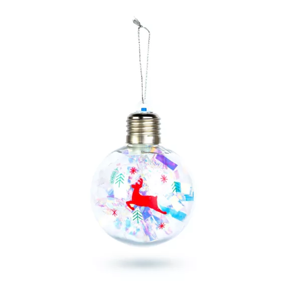 Karácsonyi LED-es gömb - RGB LED - átlátszó - műanyag - 8 cm - 3 x LR44 Karácsonyi LED-es gömb - RGB LED - átlátszó - műanyag - 8 cm - 3 x LR44