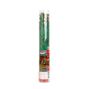   Műfenyő szett - 40 cm műfenyő + 20 db dísz - zöld - műanyag