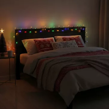   Fényfüzér - 5 m - színes - 100 LED - 220-240V - 6W - zöld kábel