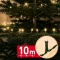 Fényfüzér - 10 m - melegfehér - 200 LED - 100-240V - 6W - zöld kábel