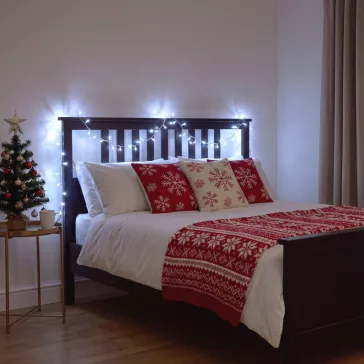   Fényfüzér - 20 m - hidegfehér - 400 LED - 220-240V - 6W - átlátszó kábel