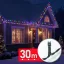 Fényfüzér - 30 m - színes - 600 LED - 220-240V - 6W - zöld kábel