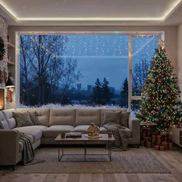   Fényfüzér - 15 m - 600 LED - 220-240V - 6W - átlátszó kábel