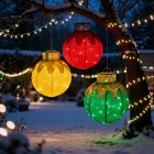 Világító dekoráció - gömbdísz - 60 LED - 60 x 83 cm - arany - 100-200V AC