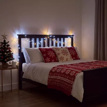   Fényfüzér - 10 m - 400 melegfehér & 100 hidegfehér LED - 100-240V - 6W - fehér kábel