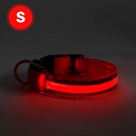 Yummie LED-es nyakörv - akkumulátoros - S méret - piros 60027B