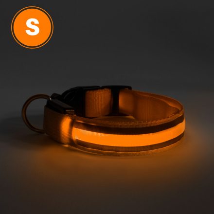 Yummie LED-es nyakörv - akkumulátoros - S méret - narancs 60027C