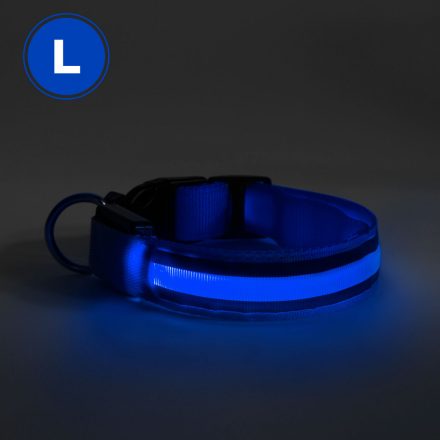 Yummie LED-es nyakörv - akkumulátoros - L méret - kék 60029A