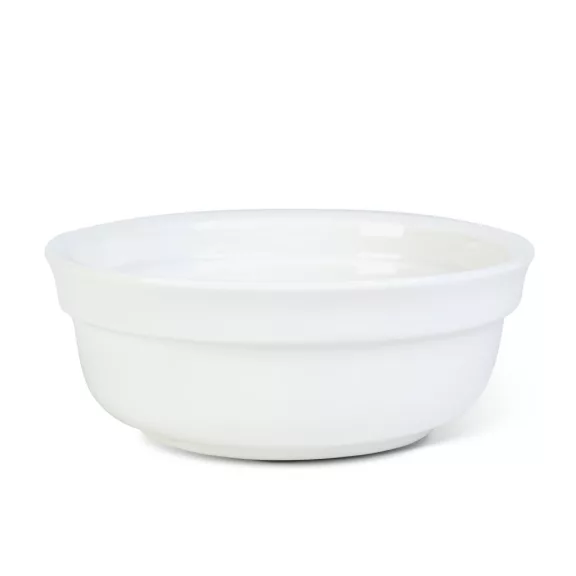 Emelt etetőállvány kerámia tálakkal - fehér tálak - 30 x 14 x 7,5 cm