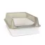Macskaalom doboz - 51 x 35 x 10 cm - fehér, szürke