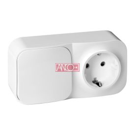 Egypólusú kapcsoló+földelt dugalj