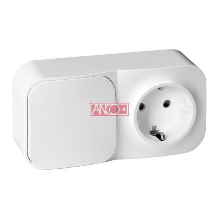 Egypólusú kapcsoló+földelt dugalj