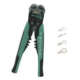   Home 8PK-317D kábelcsupaszoló és préselő fogó, 210 mm, több féle mérethez, rögzíthető csupaszolási hossz