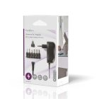 Nedis univerzális AC-DC tápegység, állítható 3V-12V DC 1A, 6 cserélhető táp dugó, 12W ACPA001 