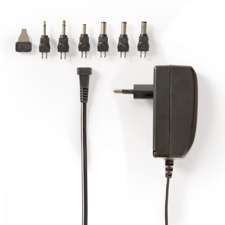 Univerzális hálózati adapter 24 W | 9 - 24 V DC | 1.80 m | 1.0 A - 1.5 A A | 6 plug(s) | Fekete