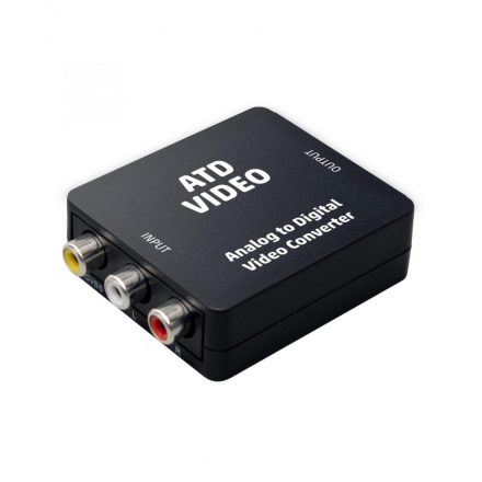 Home ATD VIDEO analóg-digitális videóátalakító, RCA-HDMI, USB-A - miniUSB tápkábel