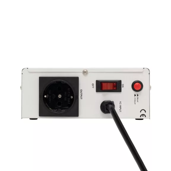 HOME AVR2000S feszültségstabilizátor, 2000VA, automatikus működés, vékony kivitel, falra szerelhető, színes digitális kijelző, teljeskörű meghibásodás elleni védelem HOME AVR2000S feszültségstabilizátor, 2000VA, automatikus működés, vékony kivitel, falra szerelhető, színes digitális kijelző, teljeskörű meghibásodás elleni védelem