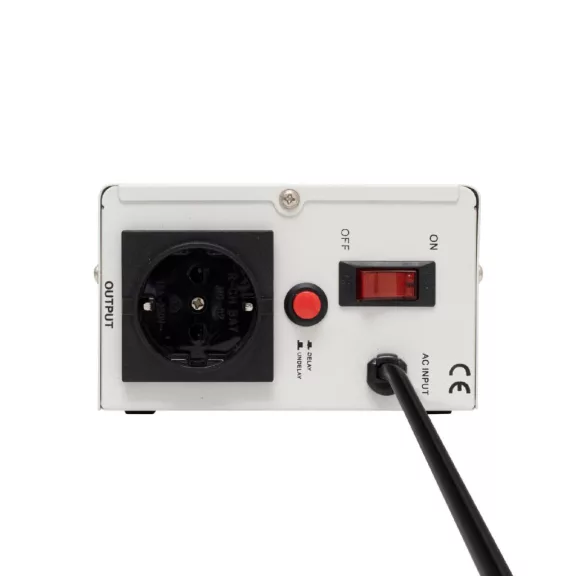 HOME AVR500S feszültségstabilizátor, 500VA, automatikus működés, vékony kivitel, falra szerelhető, színes digitális kijelző, teljeskörű meghibásodás elleni védelem HOME AVR500S feszültségstabilizátor, 500VA, automatikus működés, vékony kivitel, falra szerelhető, színes digitális kijelző, teljeskörű meghibásodás elleni védelem