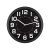Home AWC250BK fali óra, üveg előlap, kontrasztos, jól leolvasható számlap, 1xAA elem tápellátás, átmérő 250mm