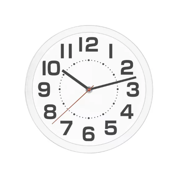 Home AWC250WH fali óra, üveg előlap, kontrasztos, jól leolvasható számlap, 1xAA elem tápellátás, átmérő 250mm