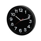 Home AWC300BK fali óra, üveg előlap, kontrasztos, jól leolvasható számlap, 1xAA elem tápellátás, átmérő 300mm
