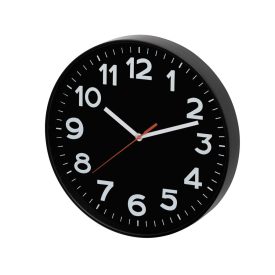   Home AWC300BK fali óra, üveg előlap, kontrasztos, jól leolvasható számlap, 1xAA elem tápellátás, átmérő 300mm