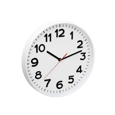 Home AWC300WH fali óra, üveg előlap, kontrasztos, jól leolvasható számlap, 1xAA elem tápellátás, átmérő 300mm