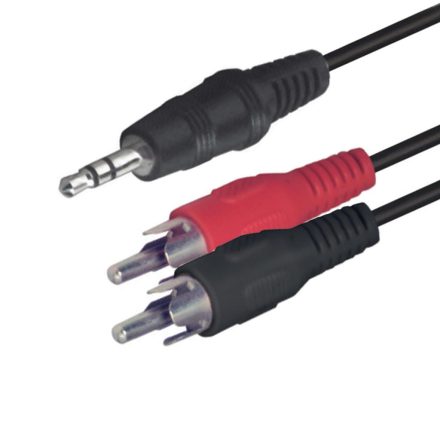 A 49 audiókábel, 3,5mm dugó, RCA, 1,5m