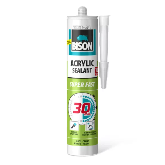 Bison 30 perces akril, fehér, 300ml Bison 30 perces akril, fehér, 300ml