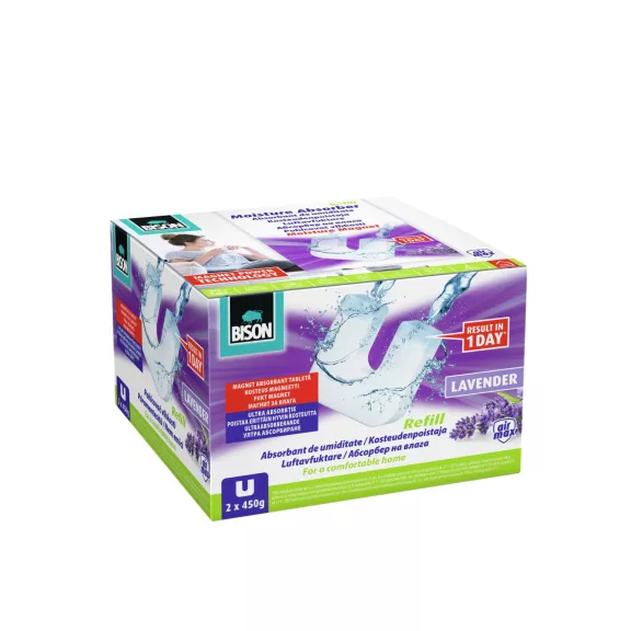 AirMax páramentesítő utántöltő mágnes tabletta, levendula - 2 x 450 g AirMax páramentesítő utántöltő mágnes tabletta, levendula - 2 x 450 g