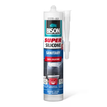 Bison Super szaniter szilikon, fehér, 280ml