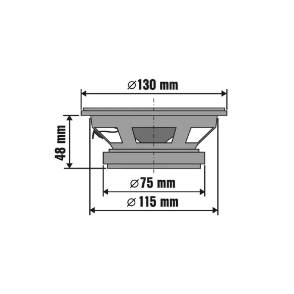 SAL BK 130 autóhangszóró pár, 130 mm, dupla kónusz, 2 x 50 Wmax, 4 Ohm, 50 - 19.000 Hz, 86 dB, PEI magas tölcsér, cellulóz mélyközép kónusz SAL BK 130 autóhangszóró pár, 130 mm, dupla kónusz, 2 x 50 Wmax, 4 Ohm, 50 - 19.000 Hz, 86 dB, PEI magas tölcsér, cellulóz mélyközép kónusz