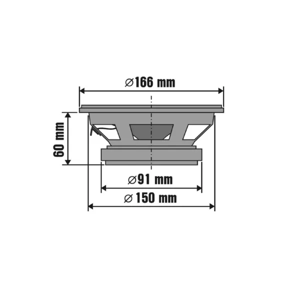 SAL BK 165 autóhangszóró pár, 165 mm, dupla kónusz, 2 x 75 Wmax, 4 Ohm, 45 - 19.000 Hz, 86 dB, PEI magas tölcsér, cellulóz mélyközép kónusz SAL BK 165 autóhangszóró pár, 165 mm, dupla kónusz, 2 x 75 Wmax, 4 Ohm, 45 - 19.000 Hz, 86 dB, PEI magas tölcsér, cellulóz mélyközép kónusz