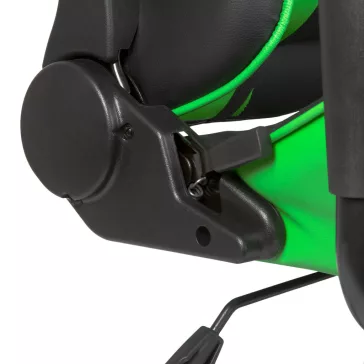 Gamer szék - derékpárnával, fejpárnával - zöld