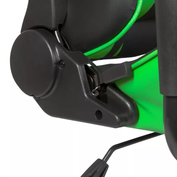 Gamer szék - derékpárnával, fejpárnával - zöld