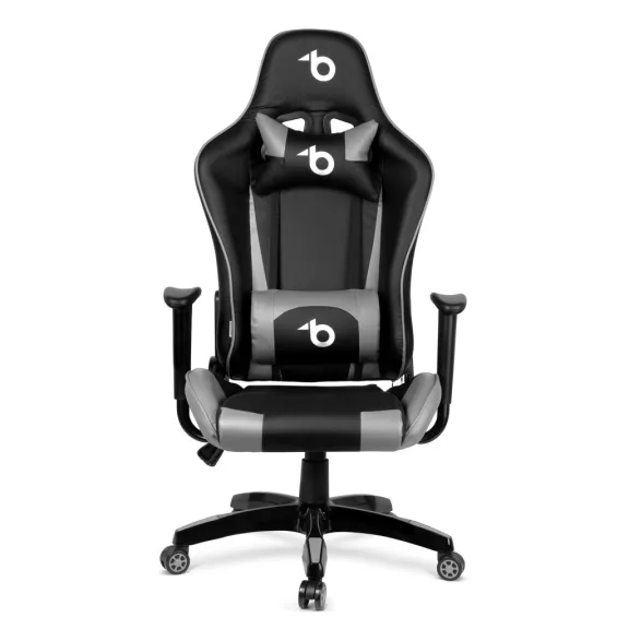 Gamer szék - derékpárnával, fejpárnával - szürke Gamer szék - derékpárnával, fejpárnával - szürke
