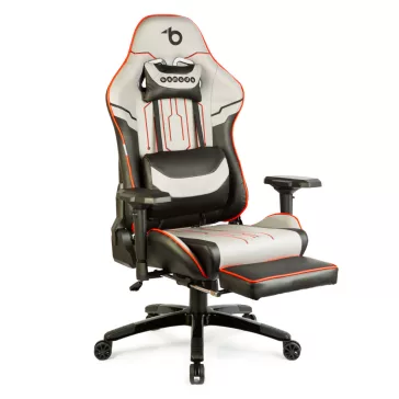   Gamer szék párnával - szürke/fekete/piros- 84 x 52 / 48 x 50 cm