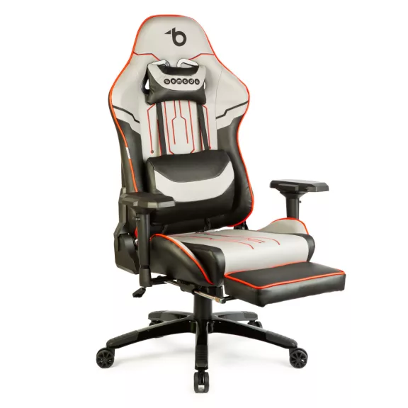Gamer szék párnával - szürke/fekete/piros- 84 x 52 / 48 x 50 cm Gamer szék párnával - szürke/fekete/piros- 84 x 52 / 48 x 50 cm