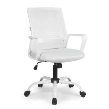   Irodai forgószék - fix karfával - fehér - 70 x 51 / 52 x 50 cm