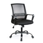 Irodai forgószék - fix karfával - fekete - 70 x 51 / 52 x 50 cm