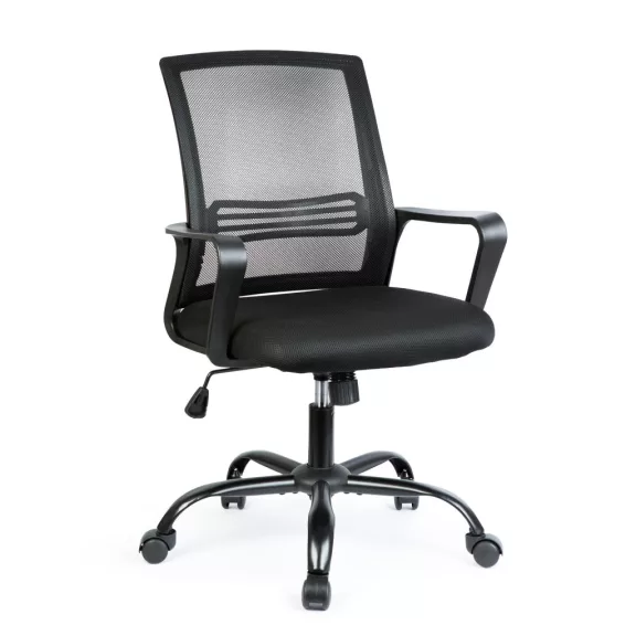 Irodai forgószék - fix karfával - fekete - 70 x 51 / 52 x 50 cm Irodai forgószék - fix karfával - fekete - 70 x 51 / 52 x 50 cm
