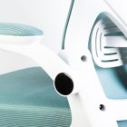 Irodai forgószék - karfával - fehér/kék - 58 x 48 / 50 x 50 cm