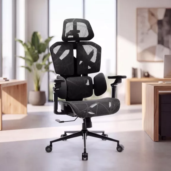 TitanMesh Pro Irodai forgószék oldalpárnával - fekete - 119 x 72 x 73 cm TitanMesh Pro Irodai forgószék oldalpárnával - fekete - 119 x 72 x 73 cm