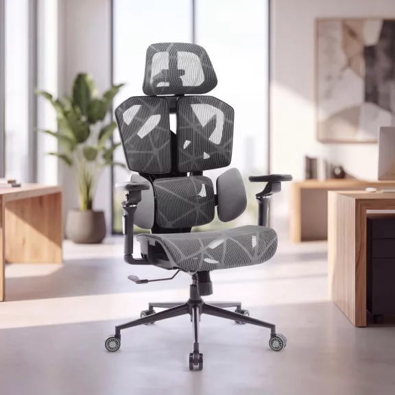 TitanMesh Pro Irodai forgószék oldalpárnával - szürke - 119 x 72 x 73 cm TitanMesh Pro Irodai forgószék oldalpárnával - szürke - 119 x 72 x 73 cm