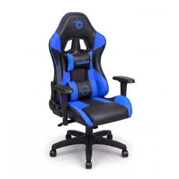   Gamer szék - fejtámlával, deréktámasszal - kék - 72 x 52 cm / 50 x 44 cm
