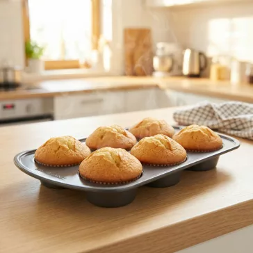   Baker’s Secret Classic Line 6 darabos muffin sütőforma - 31,3 x 18,6 x 3,6 cm