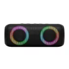 SAL BT2000 boombox, 2x10W, MP3 zenelejátszó, Bluetooth, mélysugárzó, basszus, RGB LED fényjáték, beépített akkumulátor, IPX5