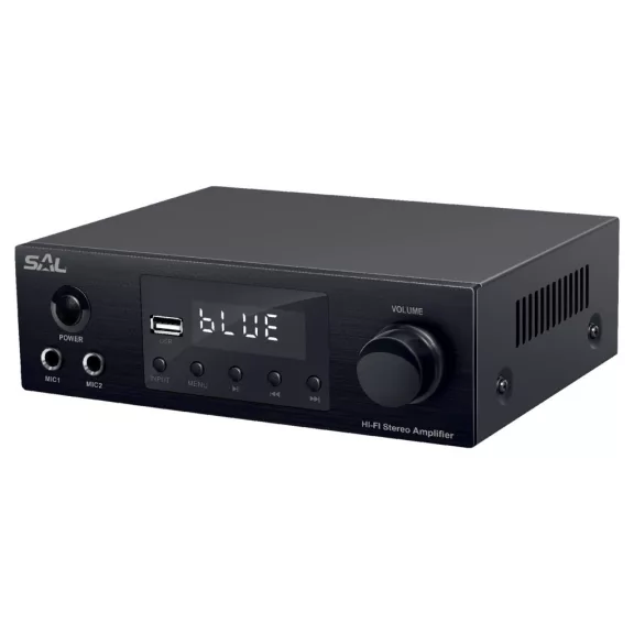 SAL BTA 250 sztereó multimédia erősítő, 2x50 Wmax / 4-8 Ohm, BT, FM rádió, USB, AUX SAL BTA 250 sztereó multimédia erősítő, 2x50 Wmax / 4-8 Ohm, BT, FM rádió, USB, AUX